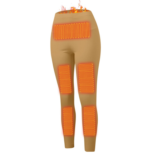 Leggings térmicas femininas com forro de lã e controle abdominal, 1