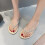Women's Rhinestone Thong Sandals White Size 6-10 5