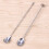 Stainless Steel Stirring Spoon Silver Spiral Pattern 11 Inch 7
