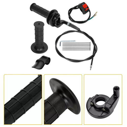 Mini Bike Throttle Handle with Cable and Flameout Switch 2