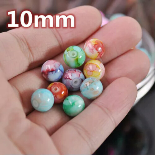 Glaspärlor Runda 10mm Opaka Belagda 20st 2
