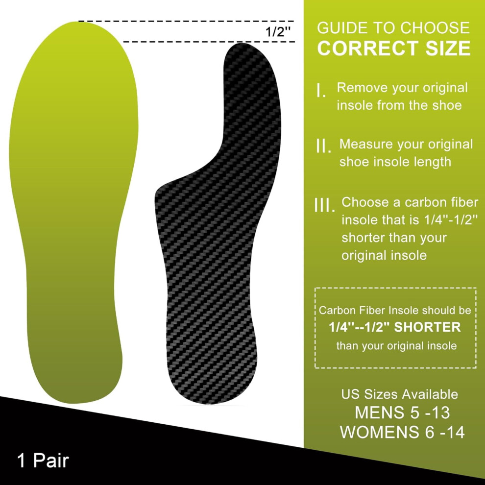 Carbon Fiber Morton's Extension Insole 1.5mm Rigid Plate