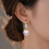 Women's Bow-Shaped Sparkly Huggie Dangle Earrings 7