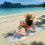 Serviette de plage en microfibre 152 x 71 cm, séchage rapide, sans sable, style marin 4