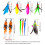 Cat feather toy refills worm style 10 pieces 5