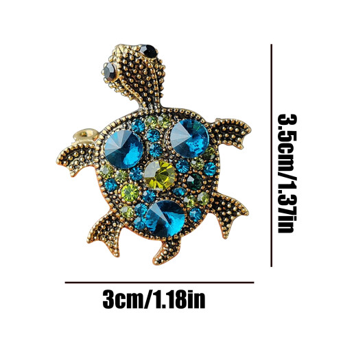 Broche animal en émail et strass (1 pièce) 1