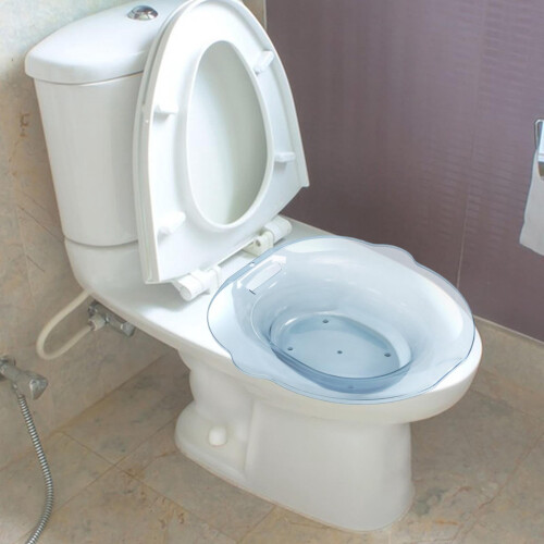 Sitz Bath Basin for Toilet Blue Hip Bath with Wider Seat 2