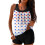 Dames tankini met hoge taille, borstvulling en 4