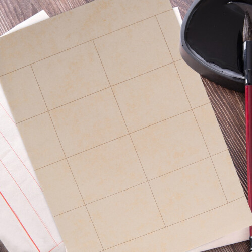 Calligraphy Practice Paper Xuan Paper with Grids 5 Sheets 2