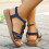 Women's Roman Strap Flat Sandals Size 40 EU 7