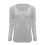 Damen-Langarmtop aus transparentem Mesh, Grau, Größe M 4