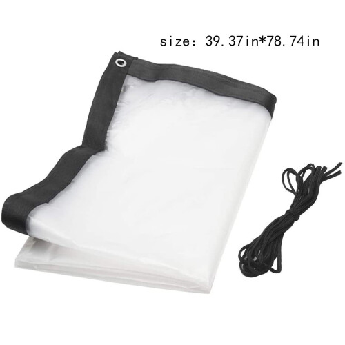 Telo in PVC trasparente impermeabile e resistente, con occhielli e lacci. 2