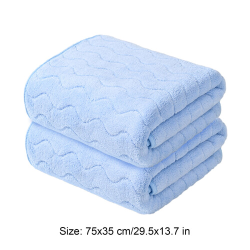 Bath Towels Polyester Soft Absorbent 2 Pcs 75x35cm 1