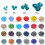 Crystal glass bicone beads blue 4mm 100 pcs 2