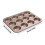 Stainless Steel Muffin Tin Tray 12-Cup 3