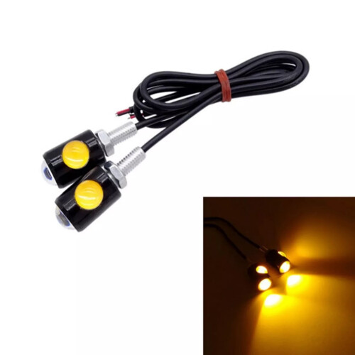 Amber LED Turn Signals 12V Super Bright Aluminum Universal 2