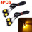 Amber LED Turn Signals 12V Super Bright Aluminum Universal 6