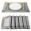 Plastic Square Golden Placemats Nordic Solid Color 6 Pcs 6