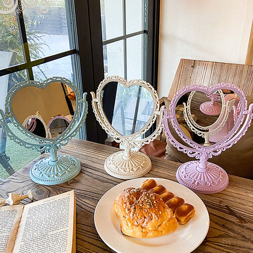 Cosmetic Mirror Desktop Antique Style 1 Piece 1