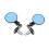 CNC Foldable Round Mirrors 22mm Handlebar Mount Pair 4