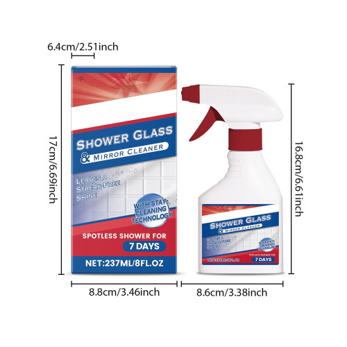 Glasfaser-Duschreiniger 8oz für Rostflecken und 2