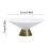 Glass Fruit Bowl Clear Grey Feather Design 10 Inch 2