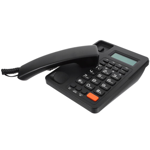 Fixed Phone with Caller ID and LCD Screen Black 2