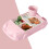 Car-Shaped Kids Tableware Set Light Pink 4