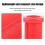 Portable Billiard Bottle Set Red 6.3x2.9x2.7 in 6
