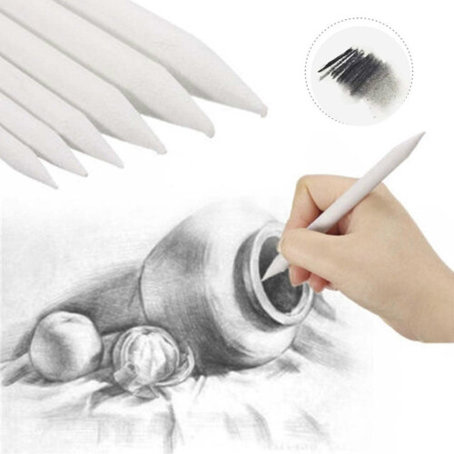Paper Tortillion Blending Stumps Sketch Tool White 18PCS 2