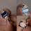Rose Gold Plated Sterling Silver Rainbow Birthstone 7