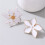 Vintage Geometric Flower Ring Gold Silver Adjustable 6