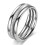 Stackable Wedding Band Set Gold Silver Plated Titanium 3 pcs 6
