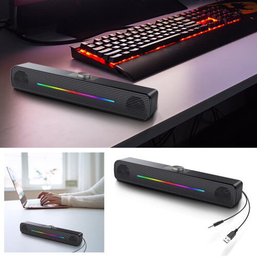 Computer Speakers RGB USB-Powered with Enhanced Bass 1 Pc 2
