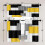 Kitchen Curtains Yellow Grey Abstract Style 36 inch Rod 6