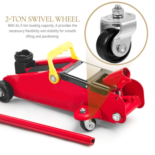 Hydraulic Jack Swivel Caster Wheel Set 1 2