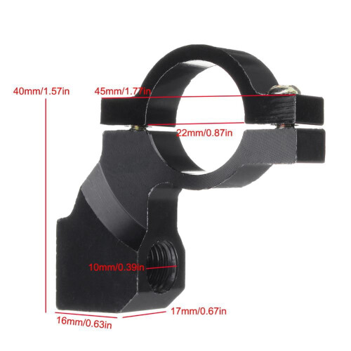 Motorcycle Handlebar Mirror Clamp Bracket 10mm Thread 1