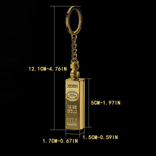 Gold Bar Refillable Kerosene Lighter Keychain 10000+ 2
