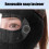Windproof cold weather mask with goggles, polyester, 4
