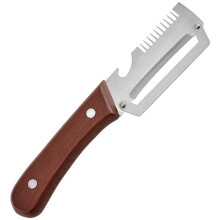 Stainless Steel Vegetable Peeler Slicer Cutter with Wooden Handle Bottle Opener B