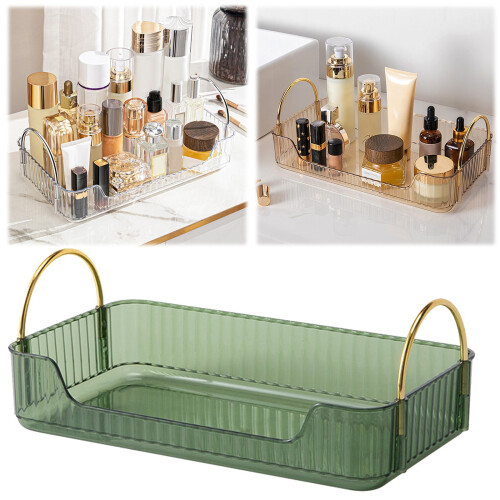 Huayishang bathroom shelf desktop cosmetic storage box dark 1