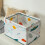 Steel Frame Foldable Storage Basket 40x30x20cm 4