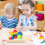 Topbathy Stackable Puzzle Sorting Trays Wooden 4 pcs 2