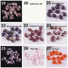 Rugby Oval Faceted Crystal Glass Beads Black 8x6mm 30pcs