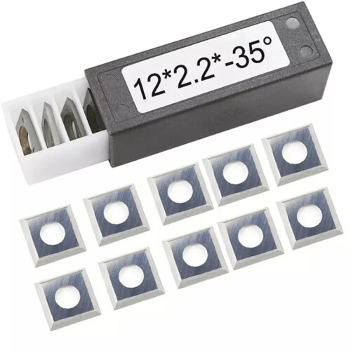 10 Square Carbide Inserts 12x12x2.2mm Replacement Tool Square Turning Tool Suitable for Woodworking