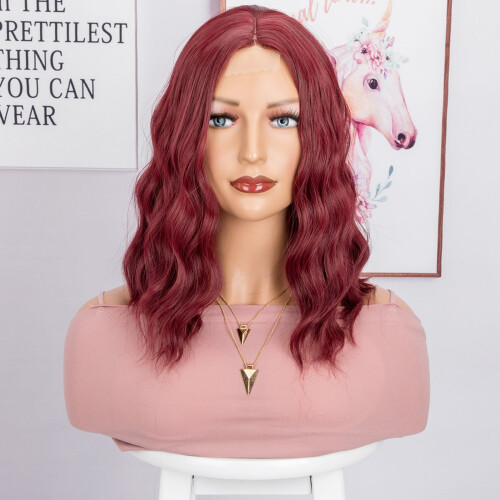 Synthetische Lace-Front-Perücke für Damen – vorgezupft, lang 1