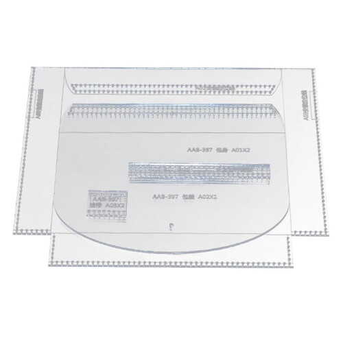 Leather Craft Acrylic Stencil Template for Shoulder Bag 1