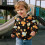 Hanorac cu volane pentru fete, model Maple Leaf Pumpkin Fall 3