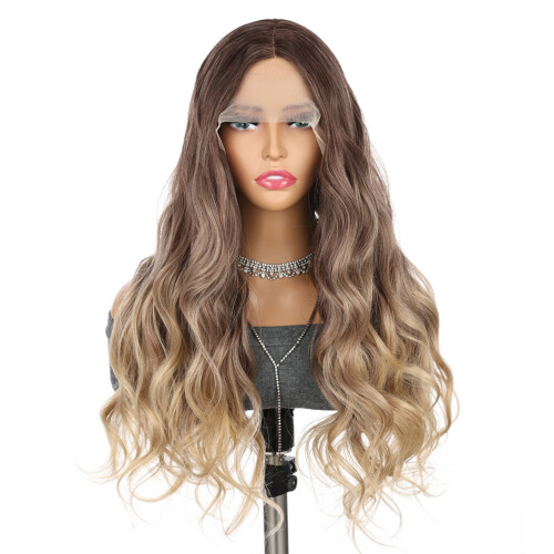 Perruque en cheveux humains Deep Wave Lace Front, densité 180 1