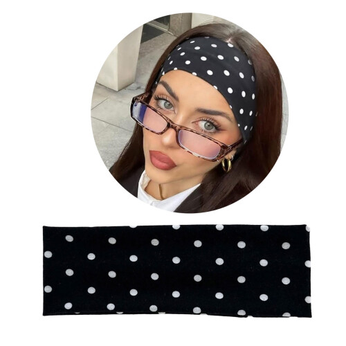 Stretchy Round Dot Headband Sweat Absorbent Unisex 1 Pack 1
